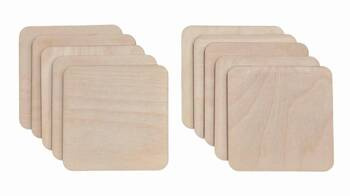 Drewniana podkładka pod kubek 10x10cm - 10szt