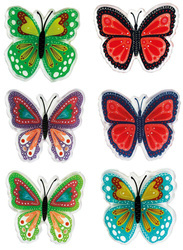 Naklejki samoprzylepne żelowe motyle 6szt