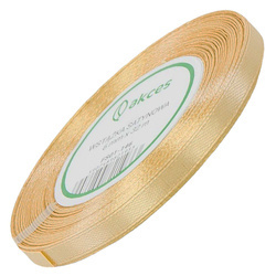 Wstążka satynowa złota jasna 6mm - 32mb