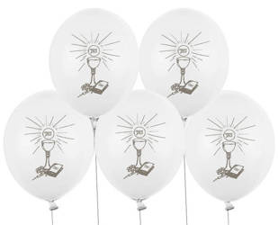 Balony na komunię 27cm - 5 sztuk