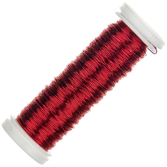 Drut florystyczny Pet w rolce - czerwony 0,5mm 25g