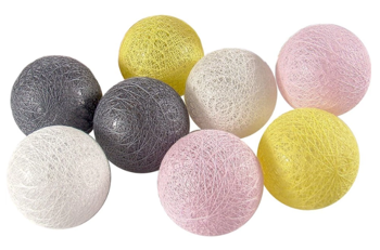 Kule led na baterie 6cm - Cotton Balls 8 sztuk