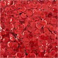 Cekiny okrągłe metaliczne 9mm 15g - Loveart - czerwone