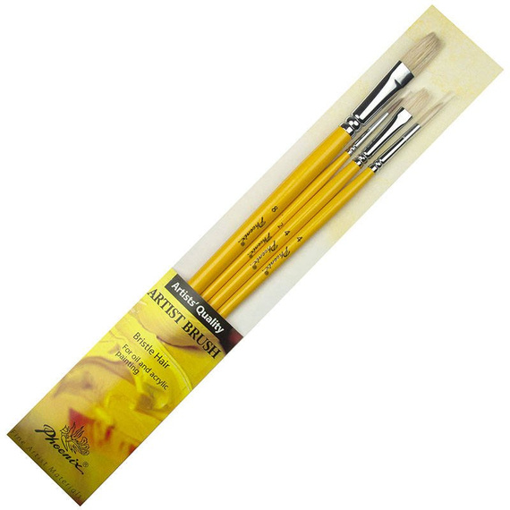 Zestaw pędzli szczecinowych Phoenix - 4 sztuki