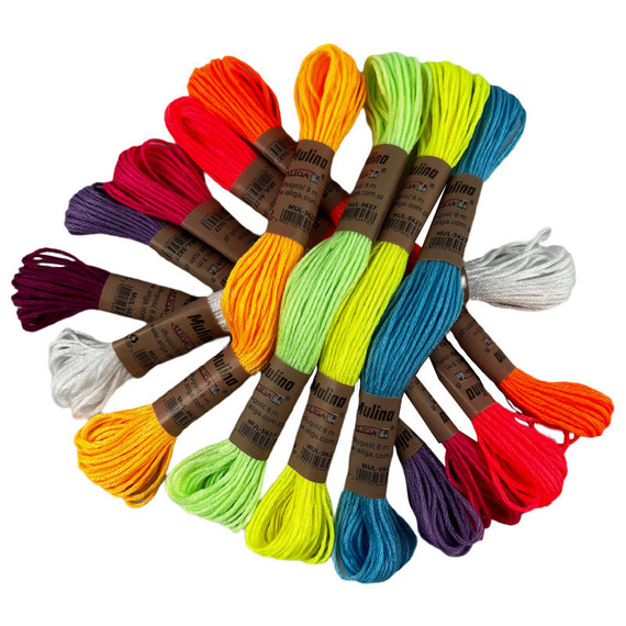 Mulina 8m - mix 10 sztuk kolorów MUL-5627