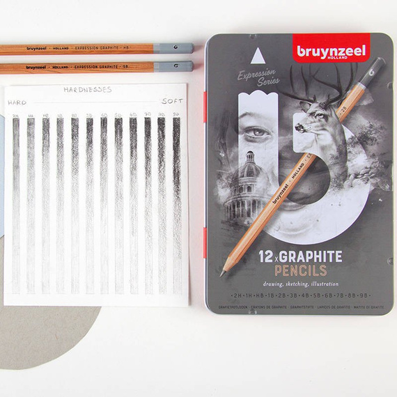 Zestaw ołówków grafitowych 12 szt. Bruynzeel