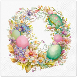 Serwetka do Decoupage 33x33cm - Easter Wreath