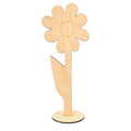 Drewniany kwiat stojący z podstawką 26cm Decor