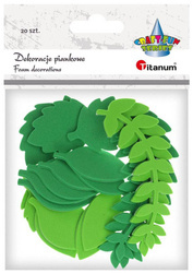 Naklejki piankowe liście 20szt