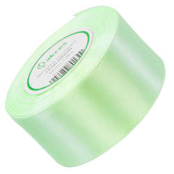 Wstążka satynowa jasna zielona 50mm - 32mb