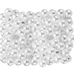 Koraliki plastikowe do nawlekania 8mm - Białe
