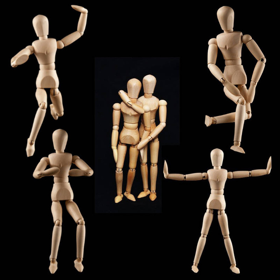 Manekin drewniany 30 cm – model postaci do rysunku i szkicu