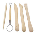 Zestaw drewnianych narzędzi do modelowania - Loveart - 5 sztuk  