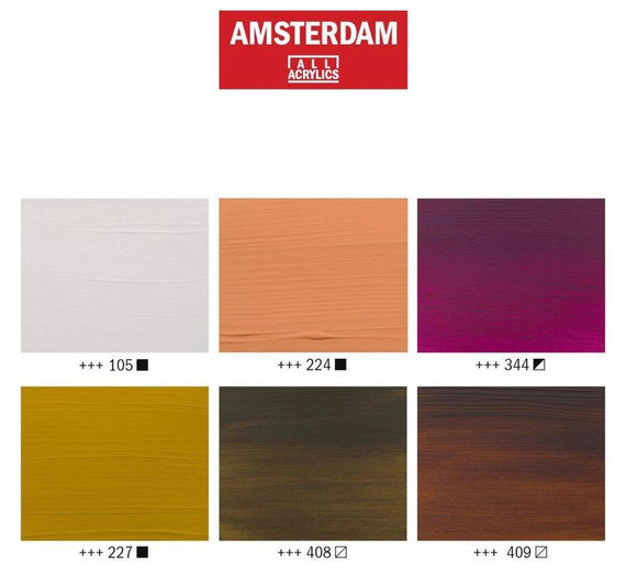 Zestaw farb akrylowych Portrait Amsterdam 6x20ml