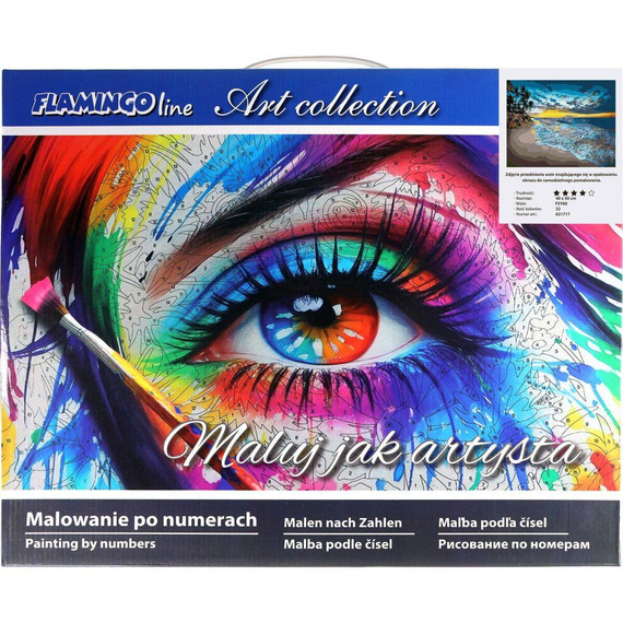 Malowanie po numerach 40x50cm Zachód słońca 1 - Zestaw na ramie