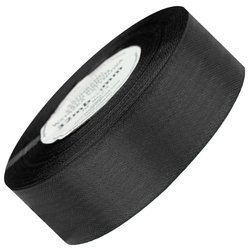 Wstążka satynowa czarna 38mm - 32mb