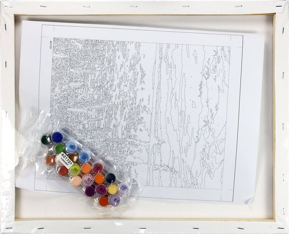 Malowanie po numerach 40x50cm Jezioro - Zestaw na ramie