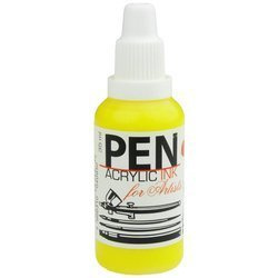Tusz akrylowy PEN do aerografu 35 ml 02 - Żółty cytrynowy