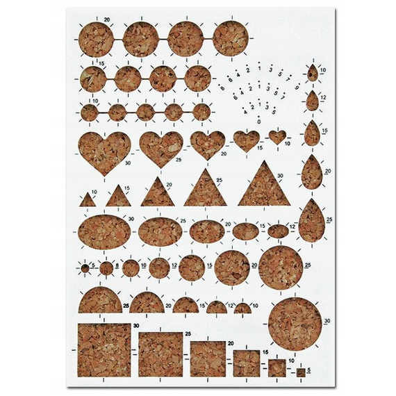 Szablon do quillingu 15x21cm wzory kształty