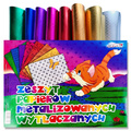Blok papierów metalizowanych wytłaczanych - 25 x 17cm, 8 arkuszy