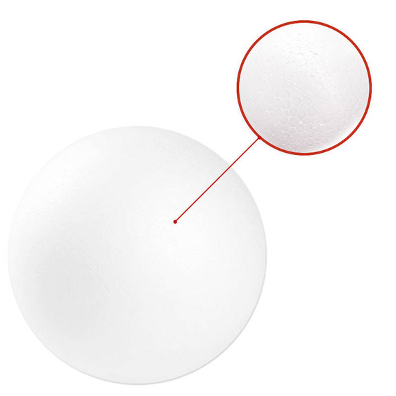 Kula styropianowa - bombka, 15 cm