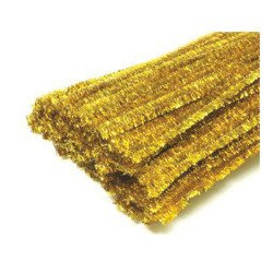 Druciki kreatywne 10szt. pluszowe kolorowe wyciory M3 złoty