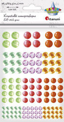 Kryształki perełki samoprzylepne mix 120szt.