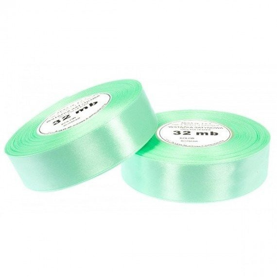 Wstążka satynowa pistacjowa 38mm - 32mb