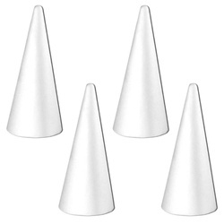 Stożek styropianowy 38 cm LOVEART Zestaw 4szt