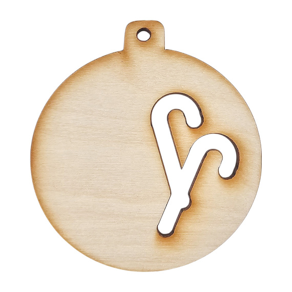 Drewniana ozdoba zawieszka bombka 6 cm - Laski Świąteczne - 10 szt.