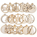 Holz-Christbaumanhänger Set 17 Stück - Muster-Mix - 6 cm