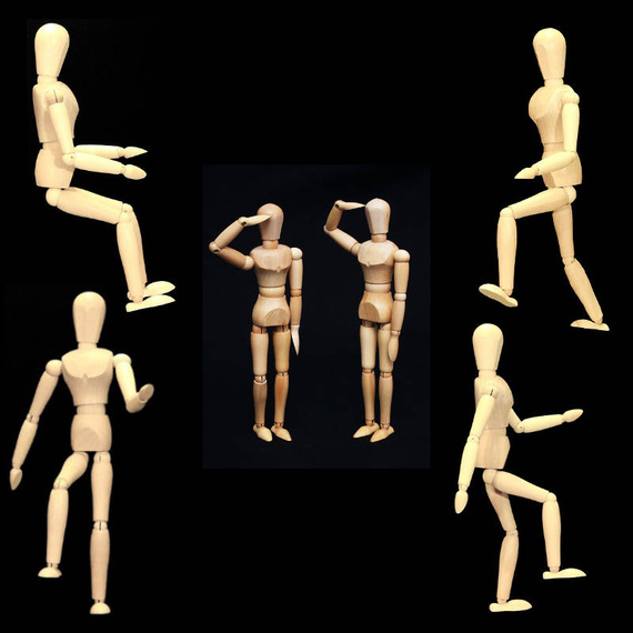 Manekin drewniany 30 cm – model postaci do rysunku i szkicu