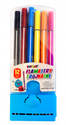 Flamastry zestaw 12 szt trójkątne