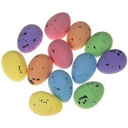 Jajka styropianowe kolorowe 3cm x 4cm - 12szt