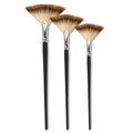 Zestaw pędzli syntetycznych wachlarz Renesans - 3 sztuki (nr 4,8,12)