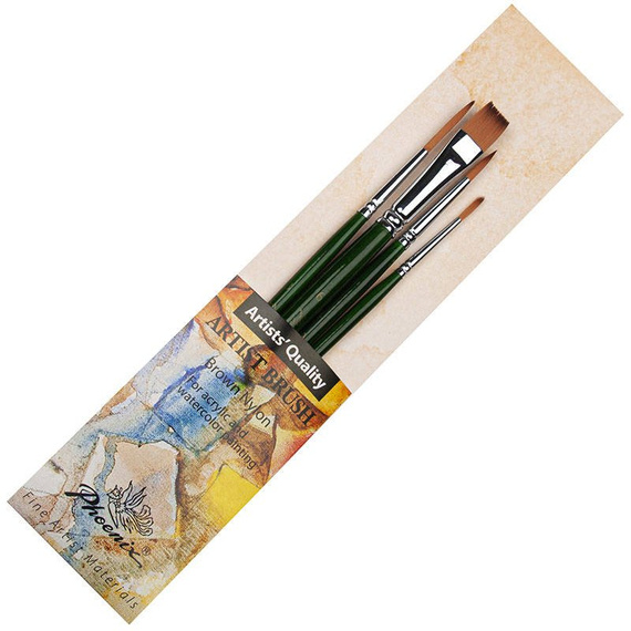 Zestaw pędzli nylonowych Phoenix - 4 sztuki