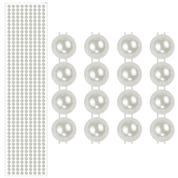 Perełki samoprzylepne białe 5mm