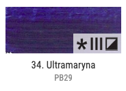 Farba olejna Renesans 60ml Olej For Art - 34 Błękit ultramaryna