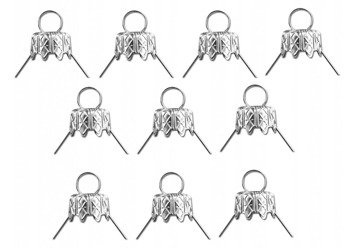 Zawieszki do bombek 10mm srebrne haczyki 10 sztuk