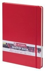 Szkicownik czerwony A4 140g Talens z gumką twarda okładka