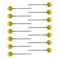 Szpilki dekoracyjne perłowe 22mm - 100 sztuk żółte