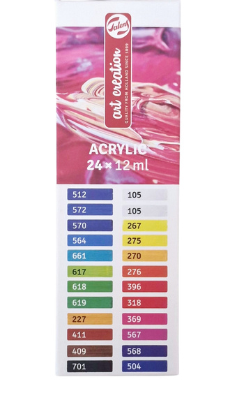 Zestaw farb akrylowych Talens ArtCreation 24x12ml