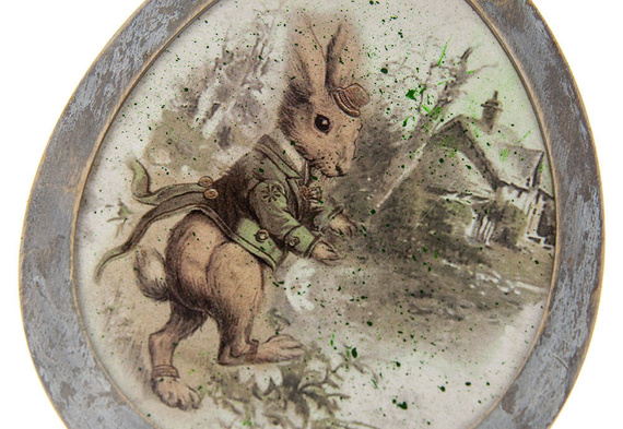 Jajko drewniane z ramką 20cm