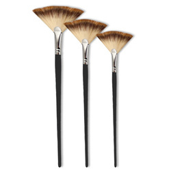 Zestaw pędzli syntetycznych wachlarz Renesans - 3 sztuki (nr 4,8,12)