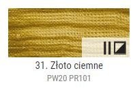 Farba akrylowa metaliczna Renesans 200ml - 31 złota ciemna