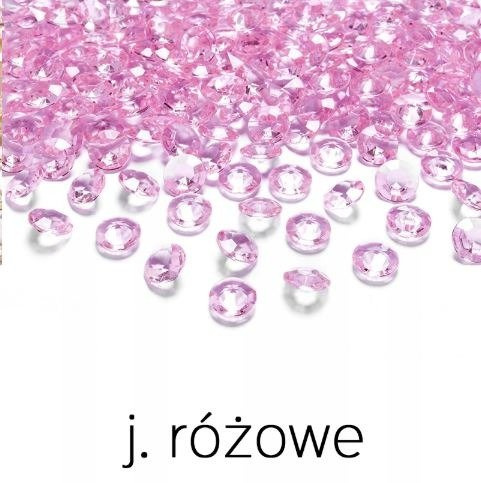 Diamentowe konfetti 12mm Kryształ Svarovski 100szt - j. różowe