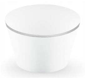 Papilotki na muffinki białe dekoracyjne komplet 6 sztuk