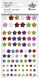 Kryształki samoprzylepne kwiaty mix 84szt