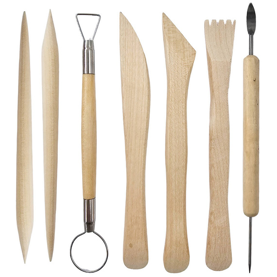 Zestaw narzędzi w etui do modelowania - glina ceramika rzeźba - Loveart - 14 elementów