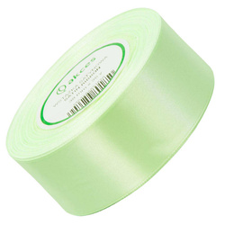 Wstążka satynowa limonkowa zielona 38mm - 32mb